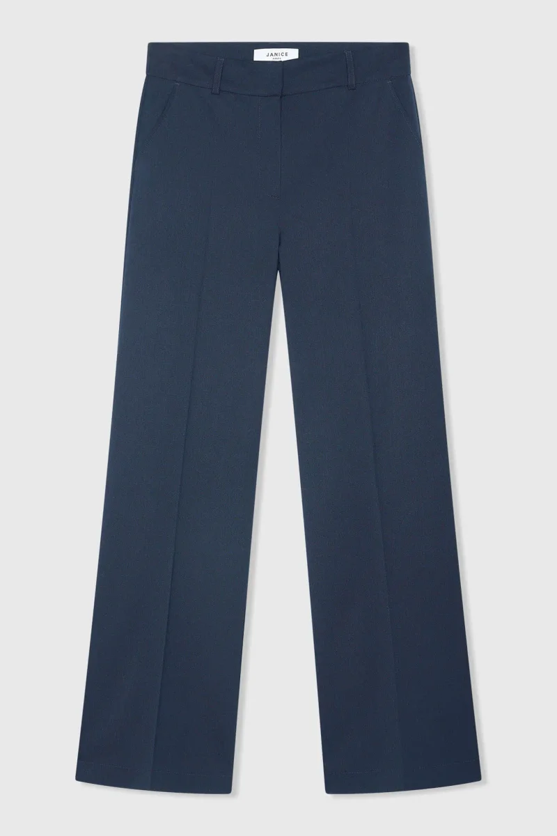 Broek Dames Rechte Wijde Pijp Emil Blauw