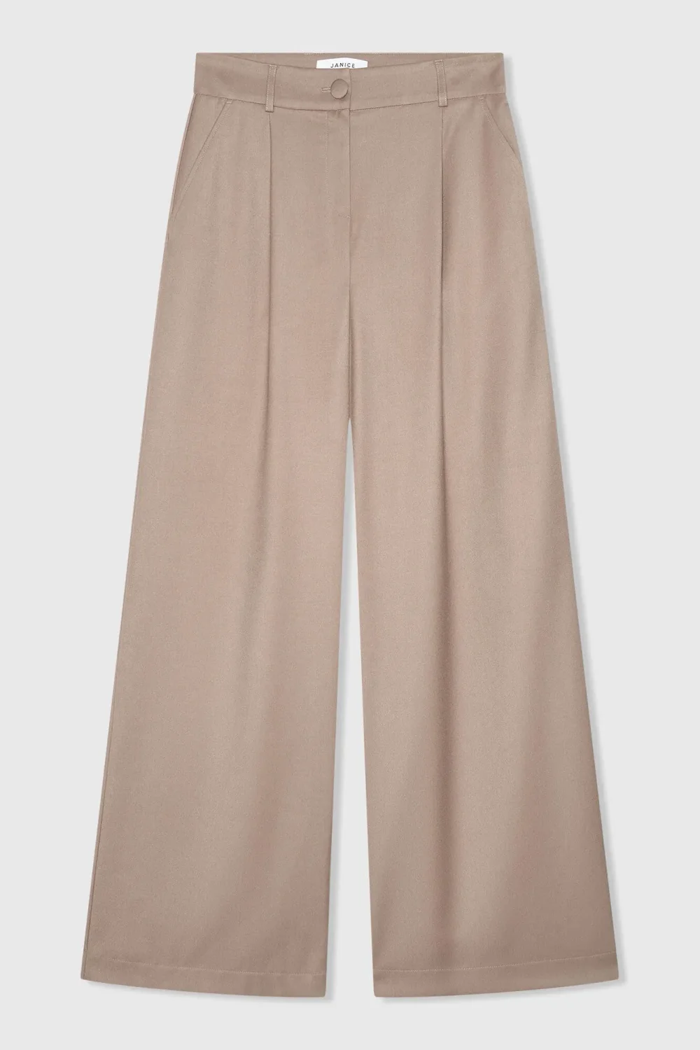 Broek Dames Wijde Pijp Bruin Mel