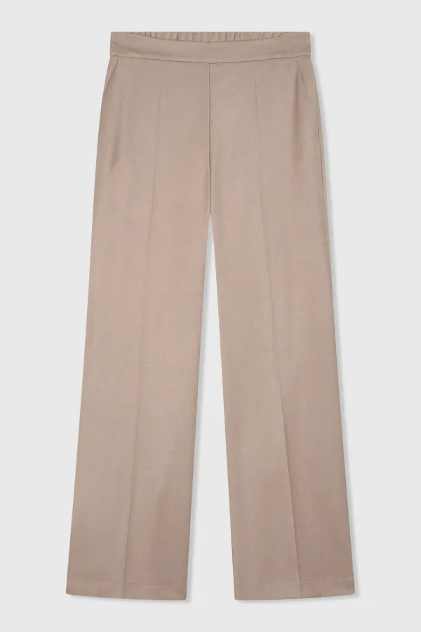 Broek Dames Wijde Pijp Bruin Pete