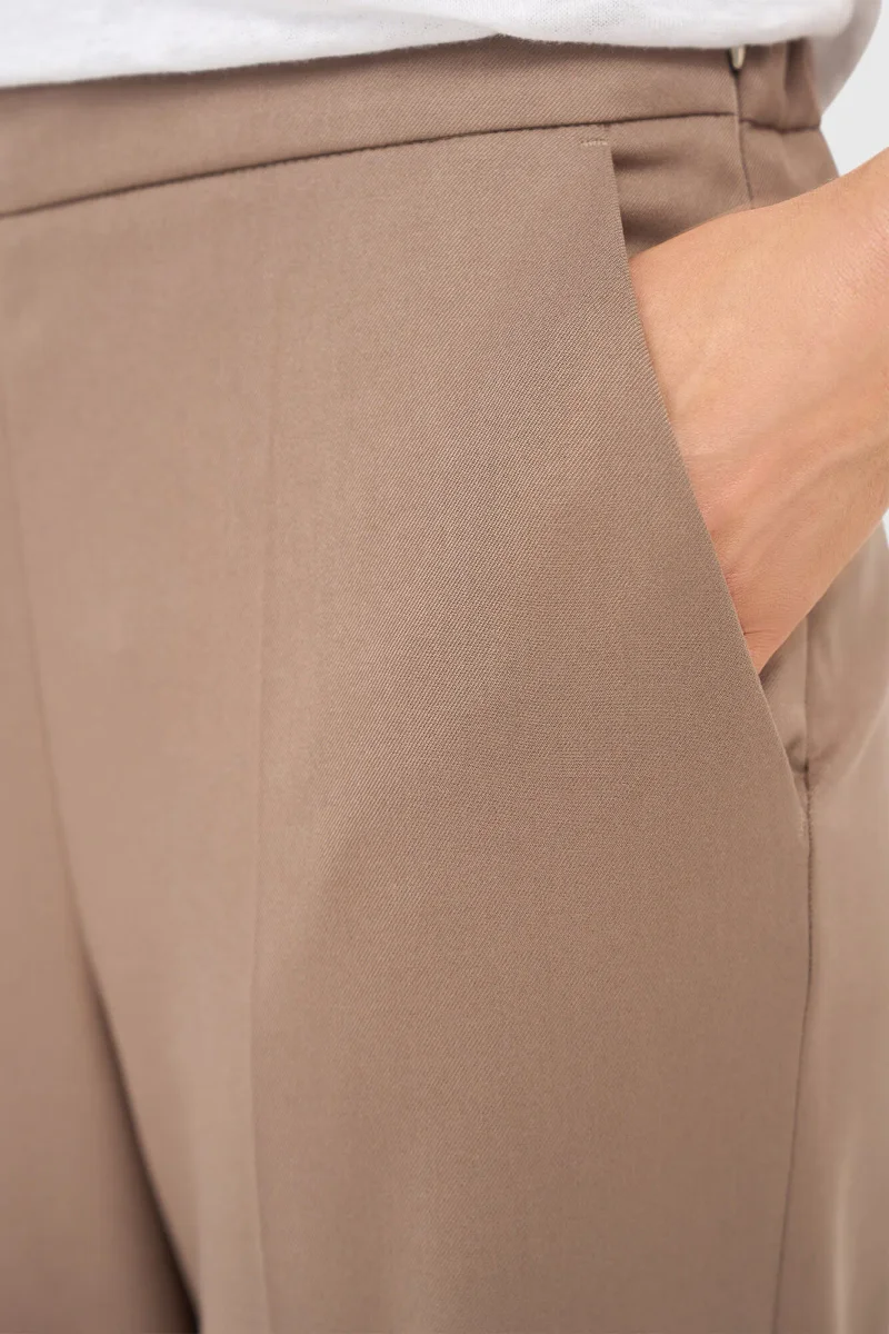 Broek Dames Wijde Pijp Bruin Pete