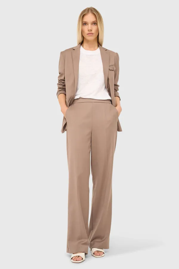 Broek Dames Wijde Pijp Bruin Pete