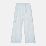 Broek Dames Wijde Pijp Cargo Pants King Blauw