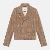 Bruin Leren Suede Biker Jack Burke