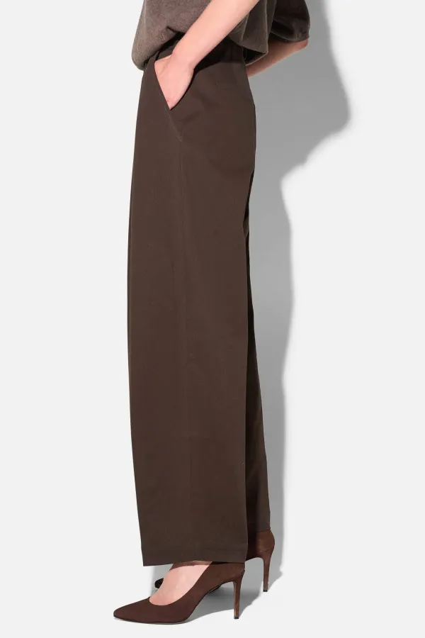 Bruine Katoenen Paperbag Broek Steekzakken Barrel Balti
