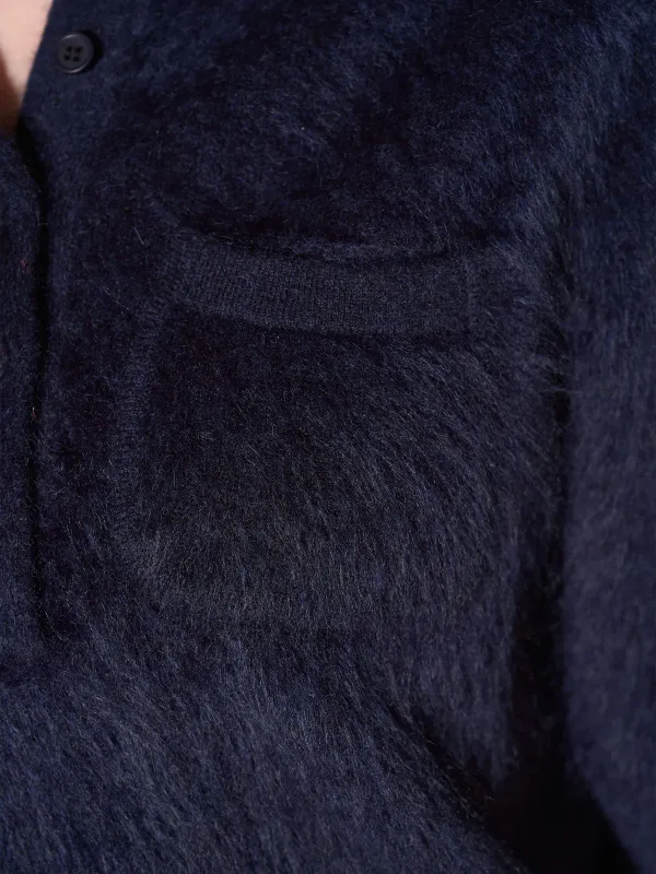 Brushed Cashmere Dames Polo Truitje Rebel Blauw