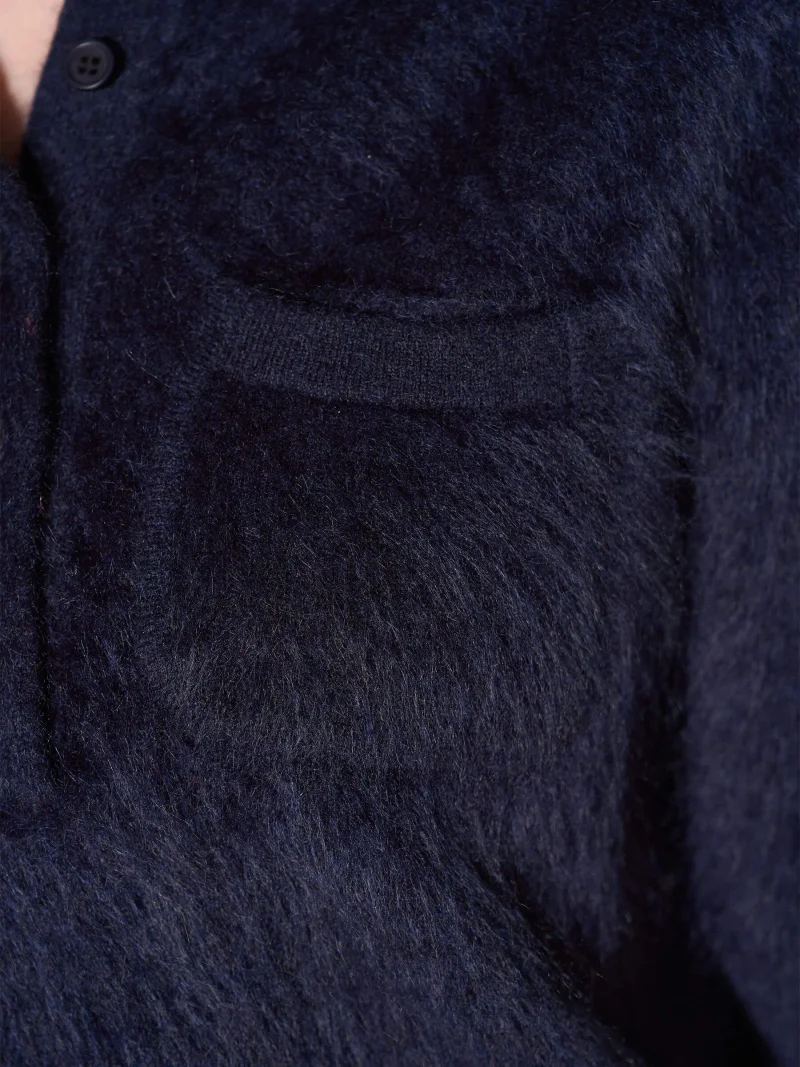 Brushed Cashmere Dames Polo Truitje Rebel Blauw