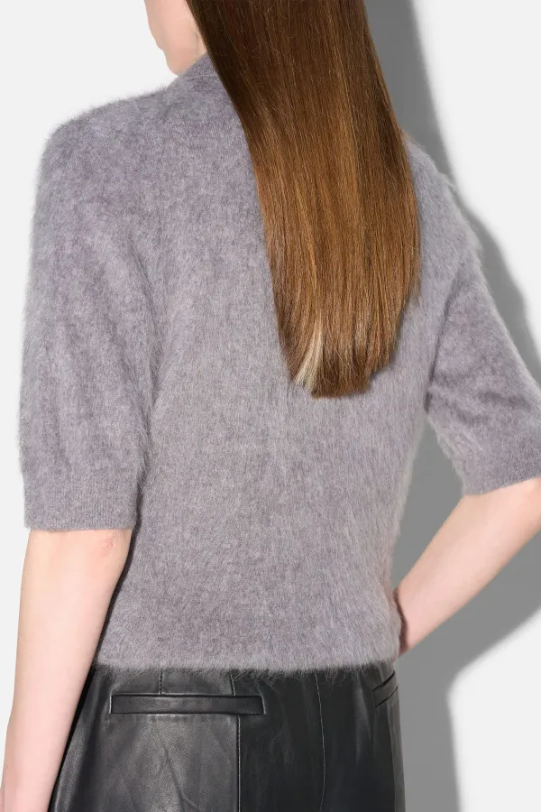 Brushed Cashmere Dames Polo Truitje Rebel Grijs