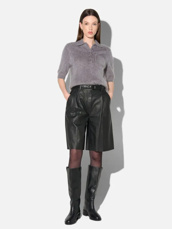 Brushed Cashmere Dames Polo Truitje Rebel Grijs