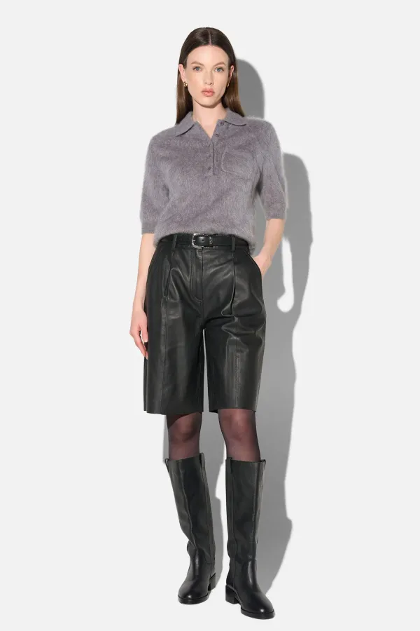 Brushed Cashmere Dames Polo Truitje Rebel Grijs