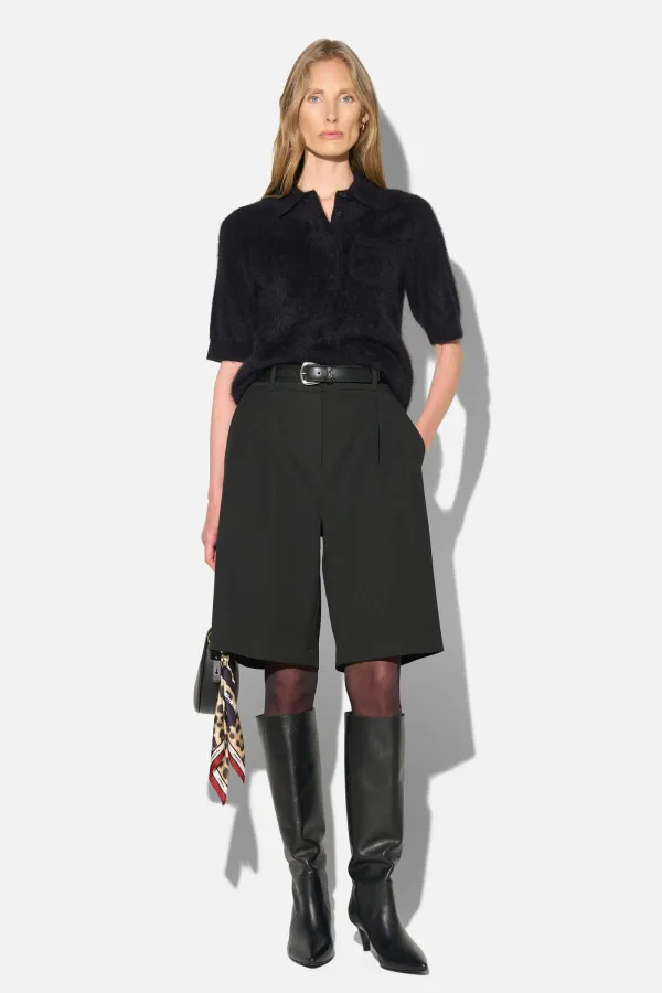 Brushed Cashmere Dames Polo Truitje Rebel Zwart