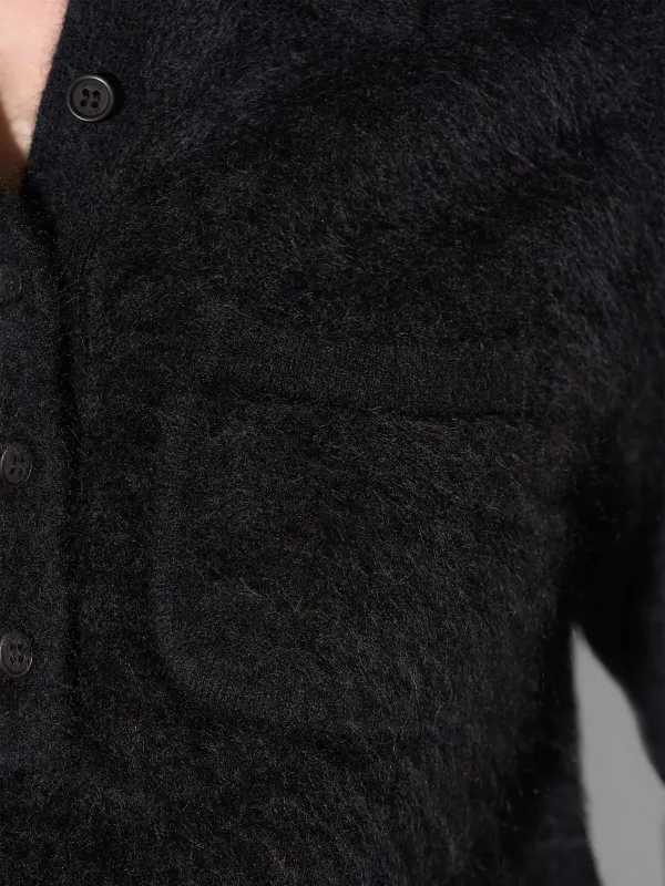 Brushed Cashmere Dames Polo Truitje Rebel Zwart