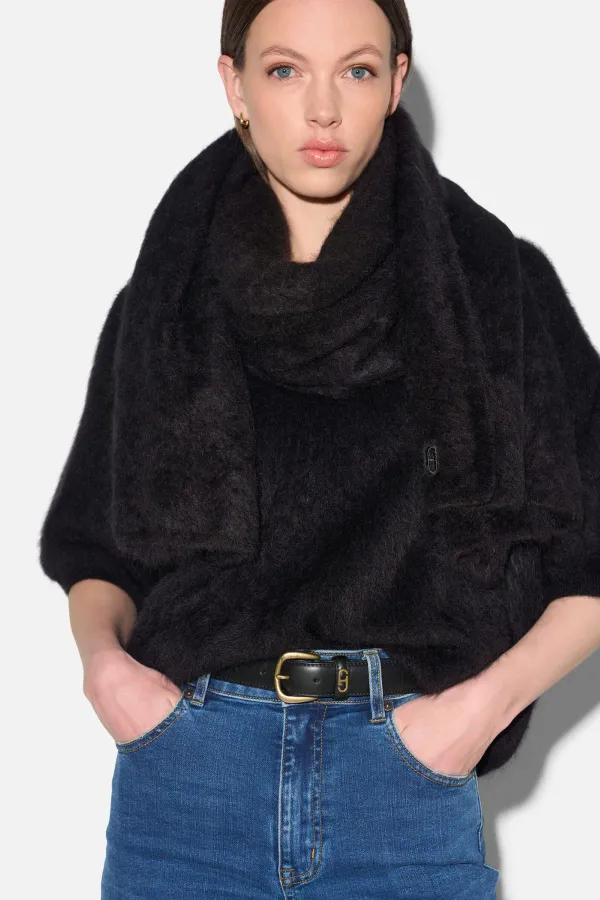 Brushed Cashmere Dames Sjaal Santos Zwart