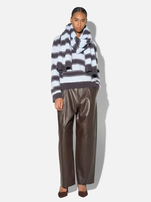 Brushed Merino Wol Dames Sjaal Santos Blauw Grijs