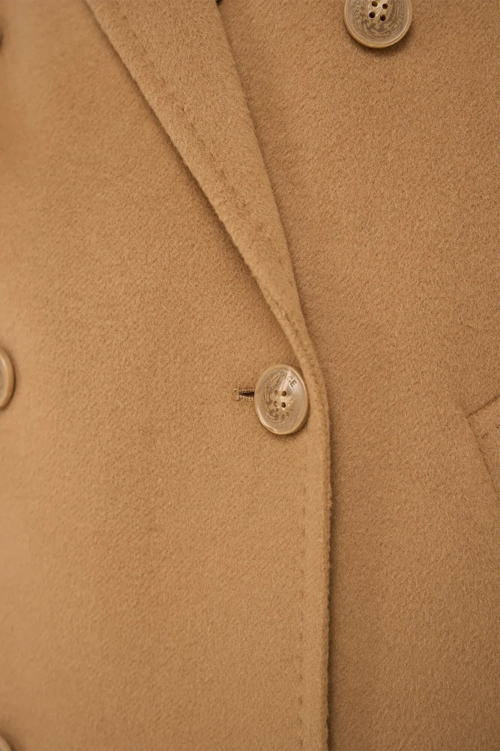 Cashmere Caban Jas Dames Double Face Kennedy Camel