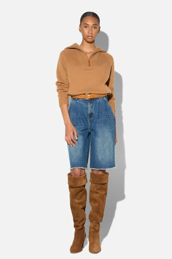Camel Cashmere Dames Trui Rits Yonas