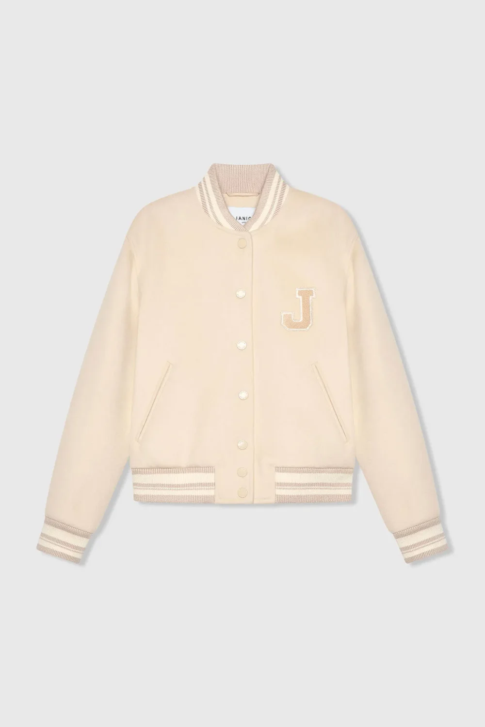 Cashmere Bomberjack Dames Double Face Beige Collin Beige