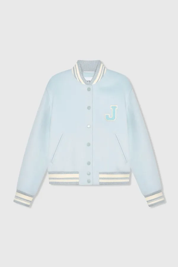 Cashmere Bomberjack Dames Double Face Beige Collin Blauw