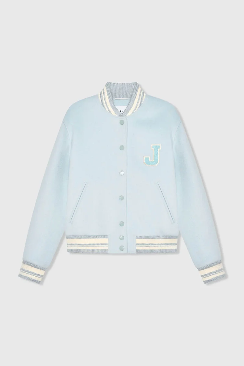 Cashmere Bomberjack Dames Double Face Beige Collin Blauw
