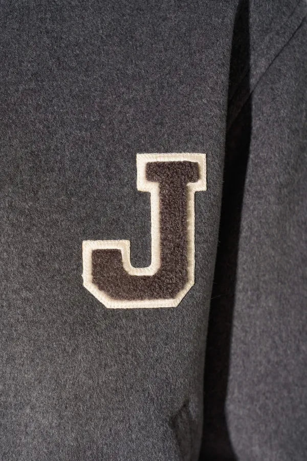 Cashmere Bomberjack Dames Double Faced Beige Collin Grijs