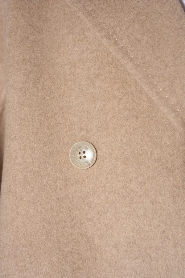 cashmere caban jas dames double face kennedy beige