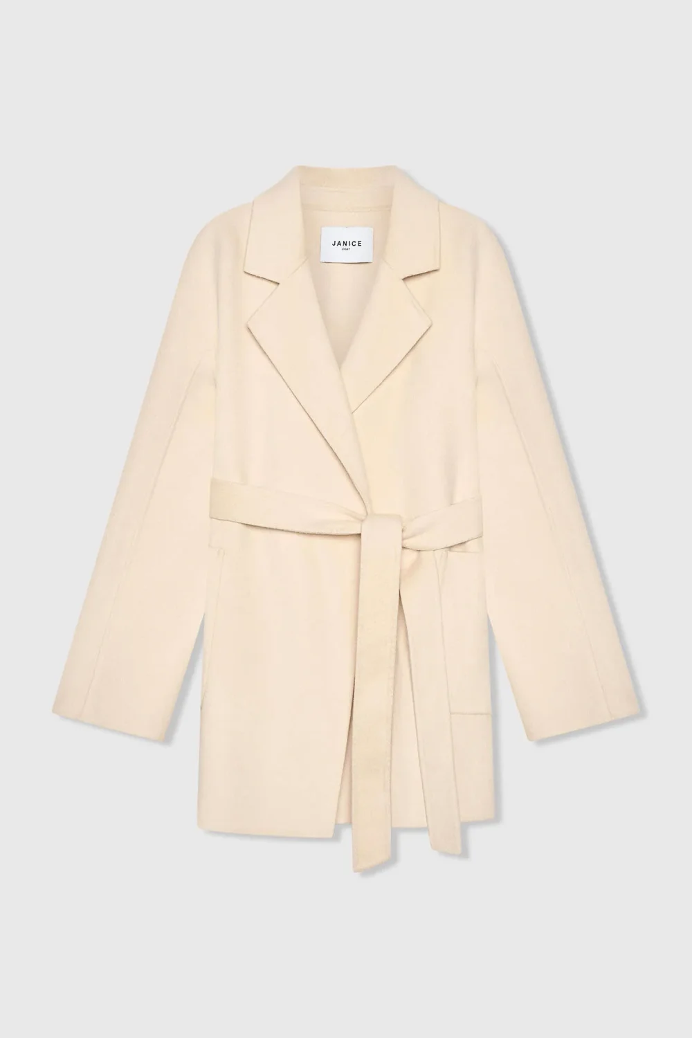 Cashmere Dames Jas Double Face Calvin Beige