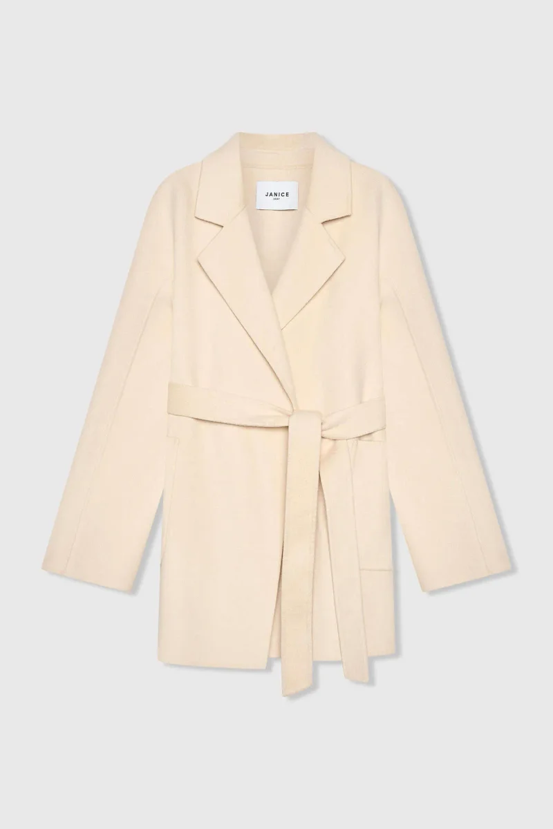 Cashmere Dames Jas Double Face Calvin Beige