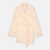 Cashmere Dames Jas Double Face Calvin Peach