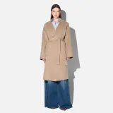 Cashmere Dames Jas Lang Double Face Jules Beige