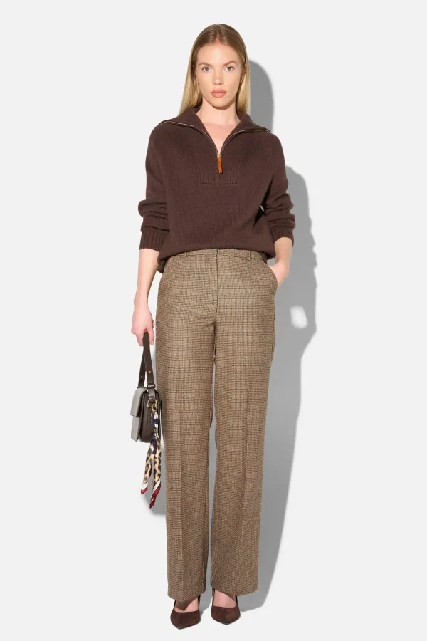 Cashmere Dames Trui Rits Yonas Bruin