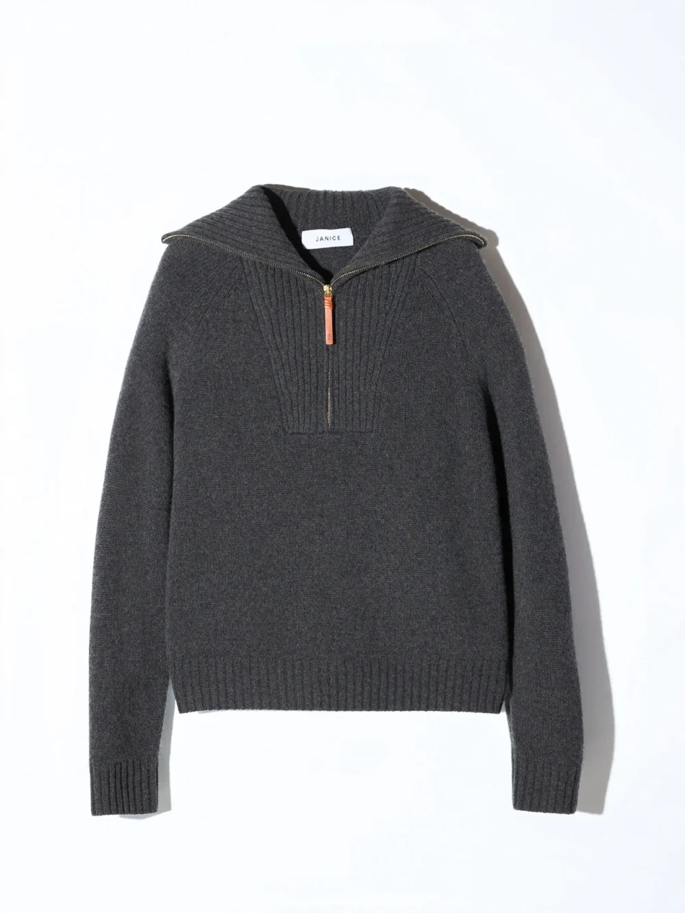 Cashmere Dames Trui Grijs Rits Yonas