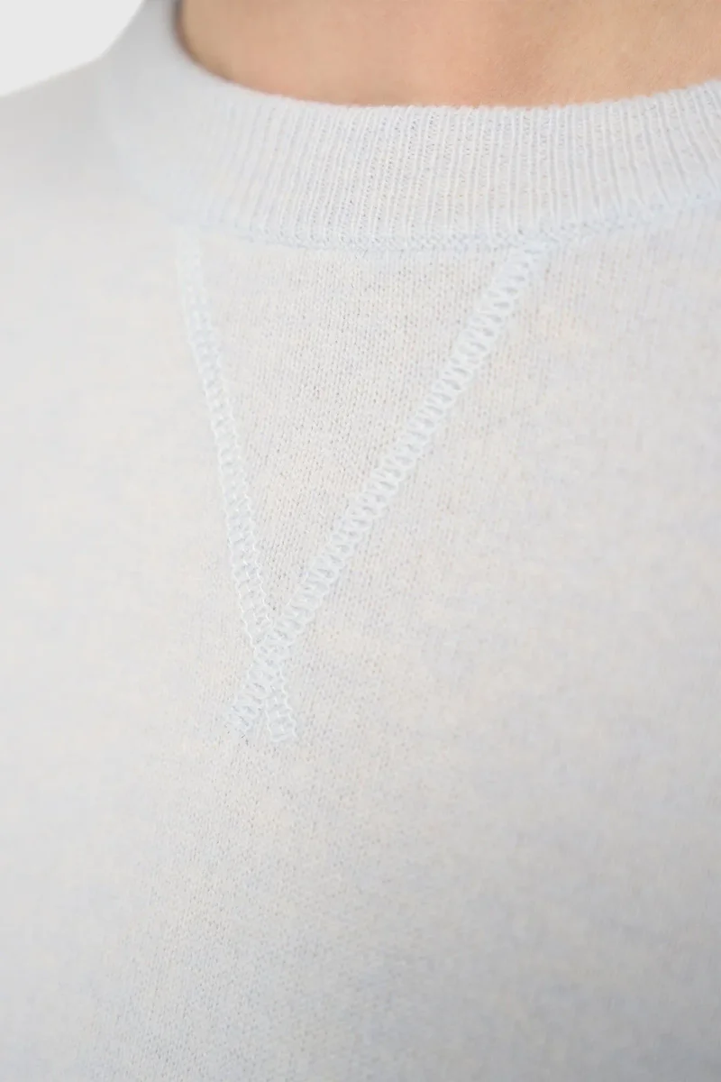 Cashmere Dames Trui Sweater Lewis Licht Blauw