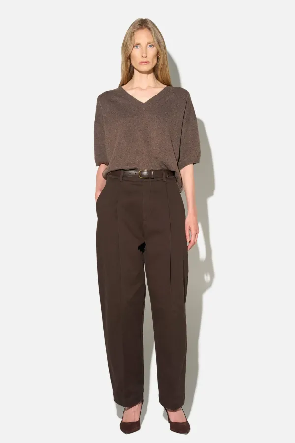Cashmere Dames Trui V Hals Romeo Bruin
