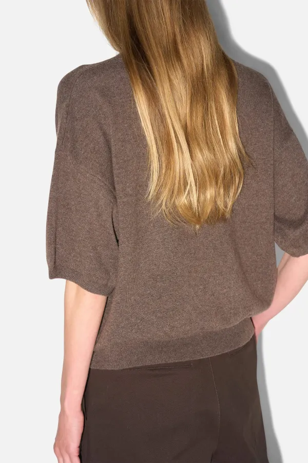 Cashmere Dames Trui V Hals Romeo Bruin