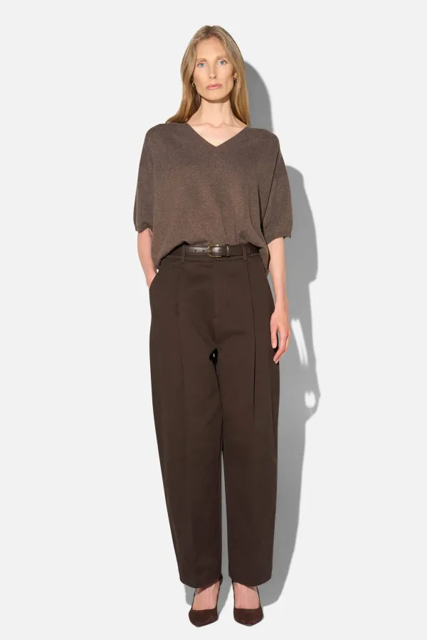 Cashmere Dames Trui V Hals Romeo Bruin