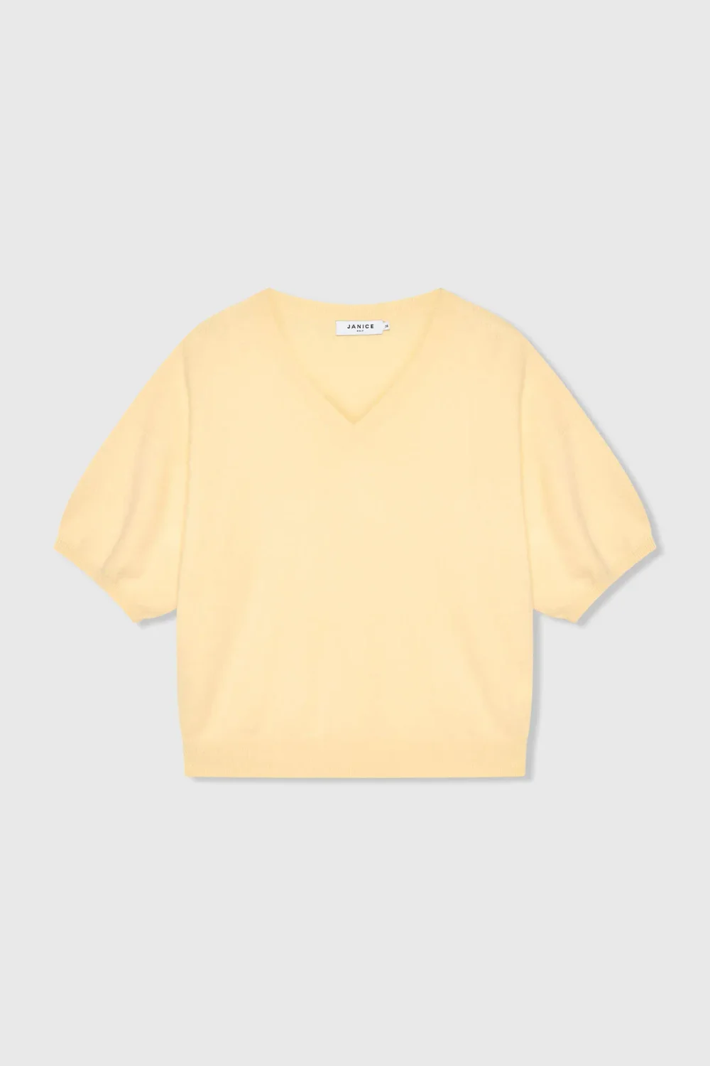 Cashmere Dames Trui V Hals Romeo Geel