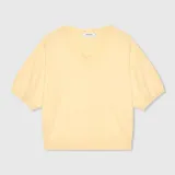 Cashmere Dames Trui V Hals Romeo Geel