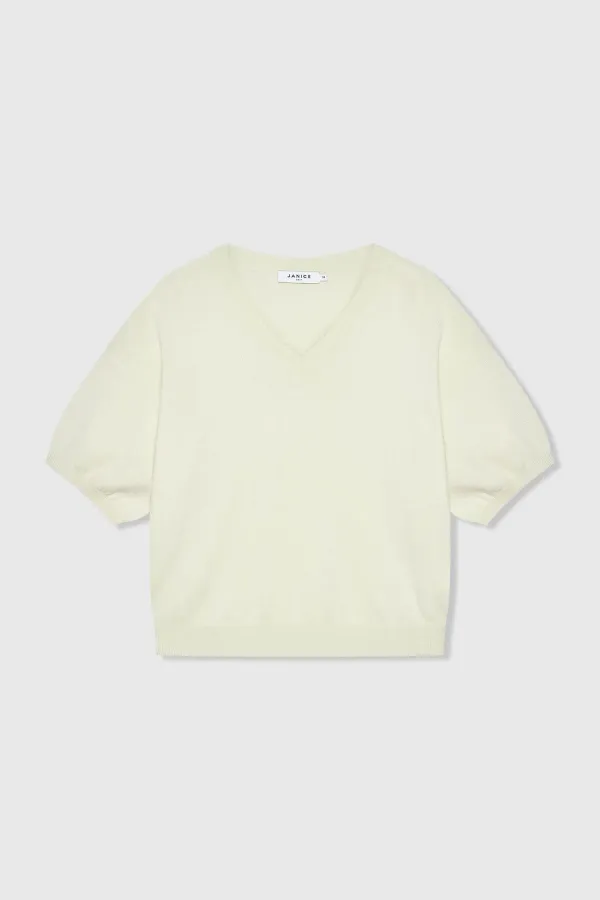 Cashmere Dames Trui V Hals Romeo Groen