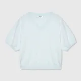 Cashmere Dames Trui V Hals Romeo Licht Blauw