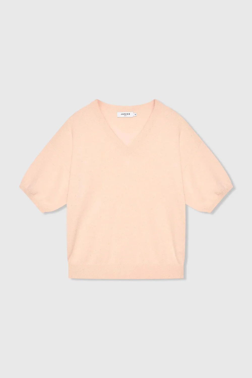 Cashmere Dames Trui V Hals Romeo Peach Lurex