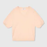 Cashmere Dames Trui V Hals Romeo Peach Lurex