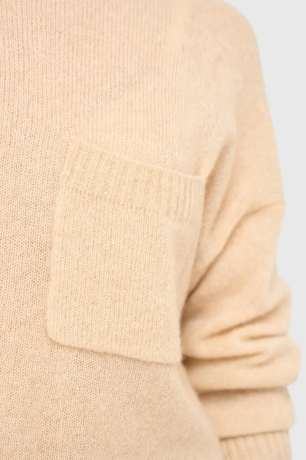 Cashmere Dames Trui Wijde Hals Dayton Beige