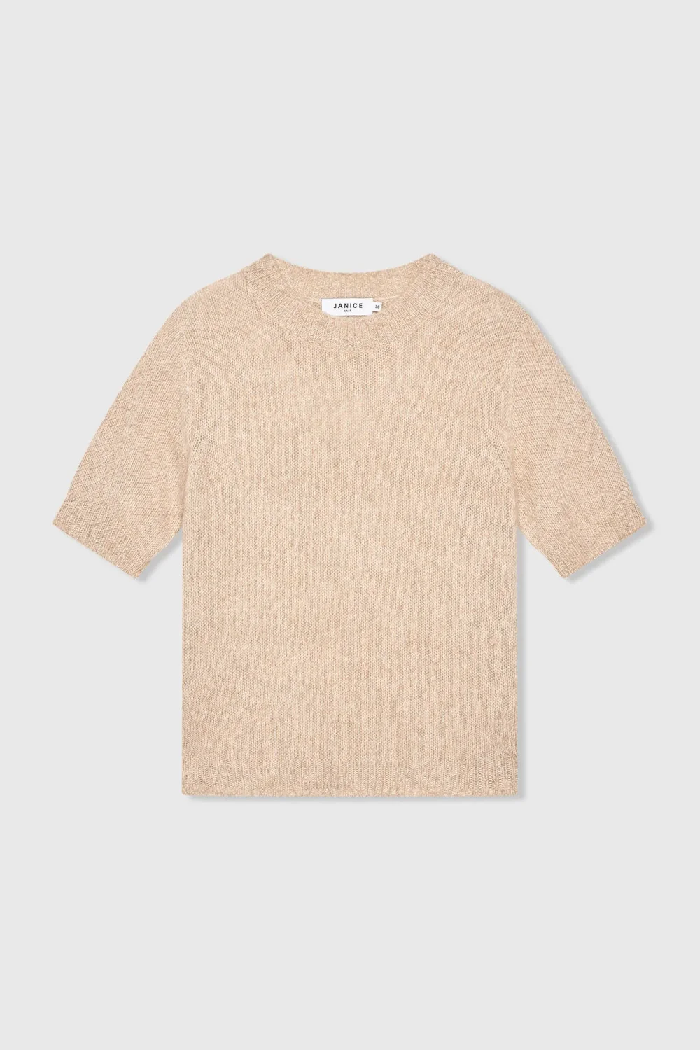 Cashmere Dames Truitje Korte Mouw Beige Eloi