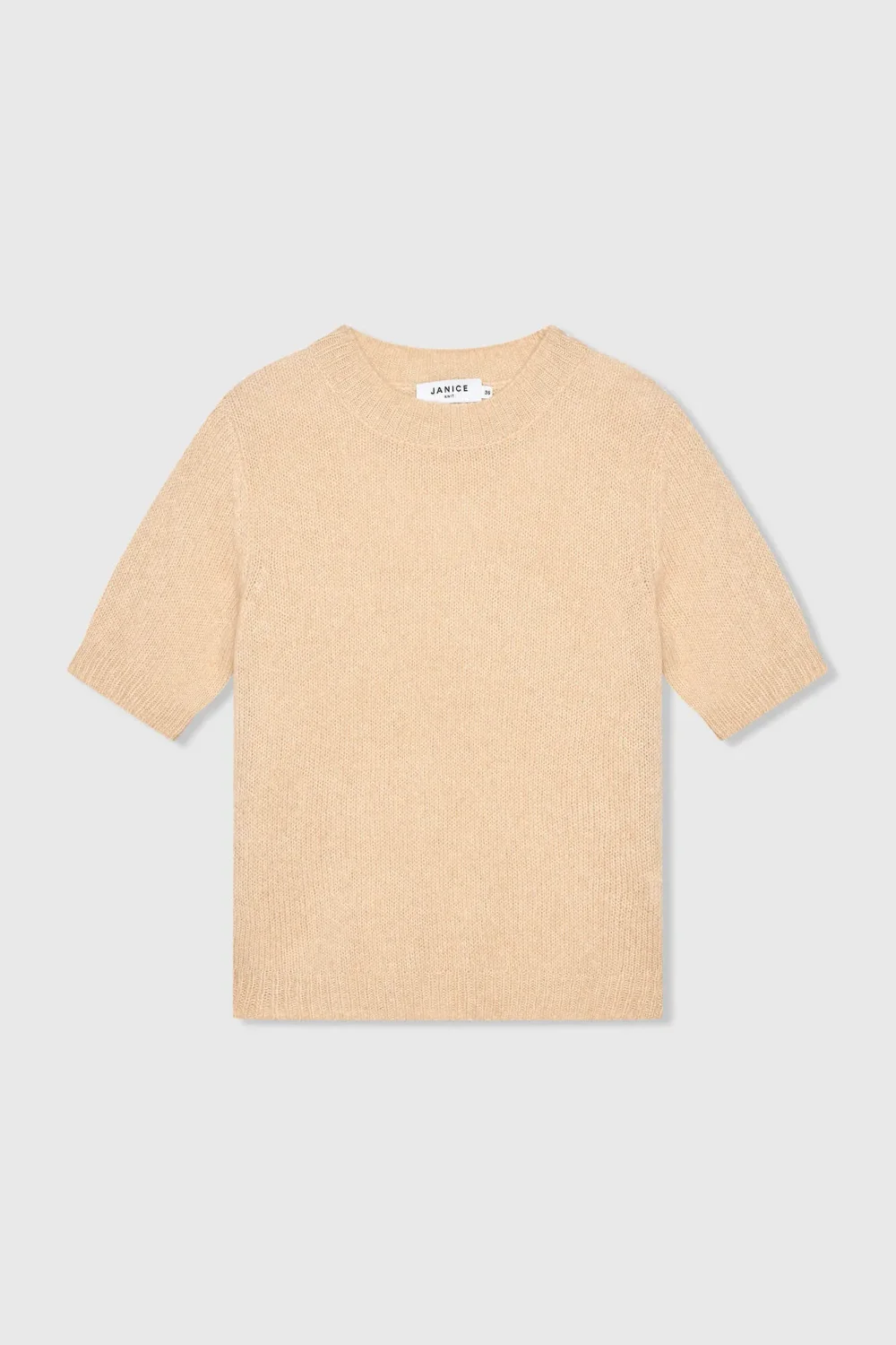 Cashmere Dames Truitje Korte Mouw Creme Eloi