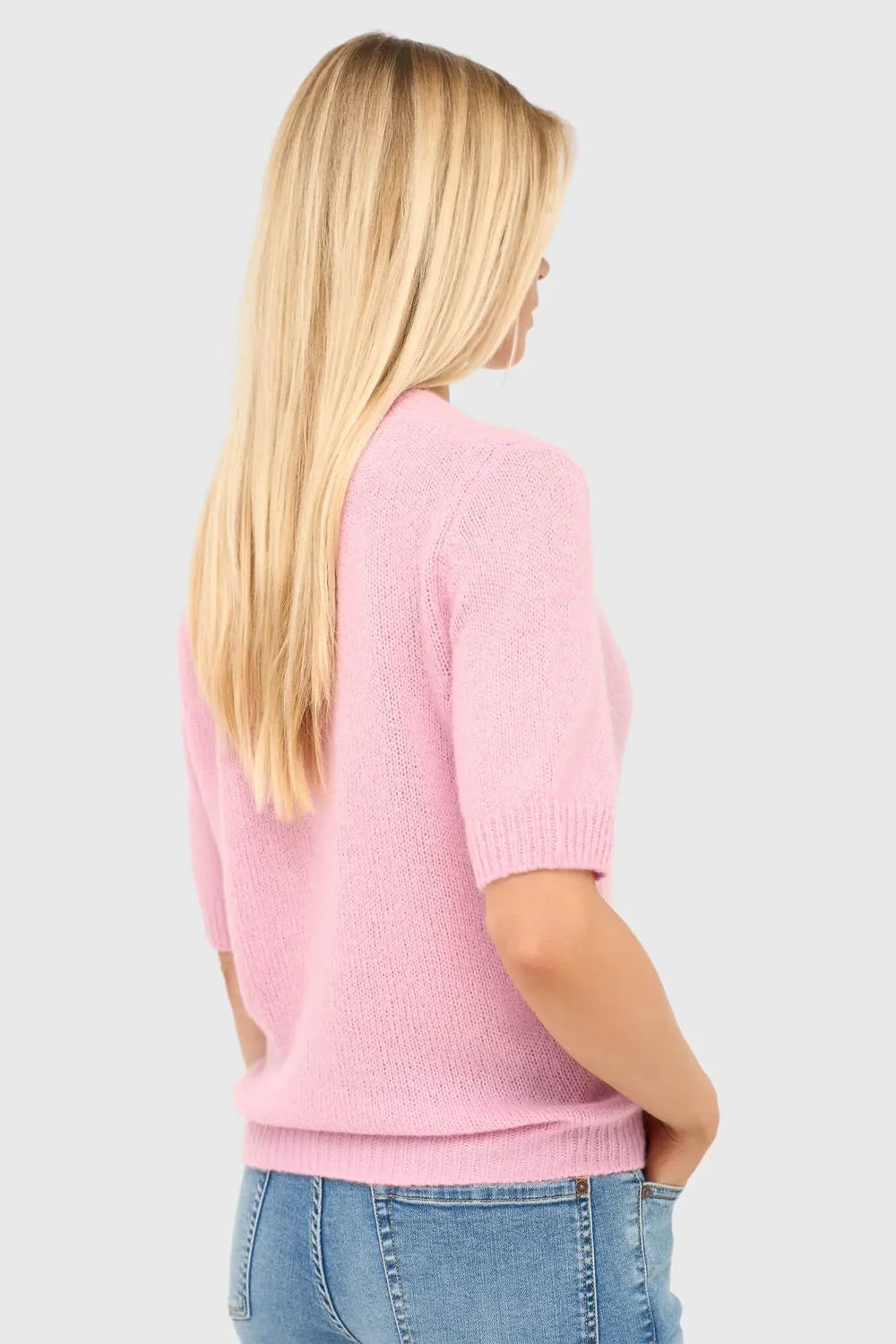 Cashmere Dames Truitje Korte Mouw Roze Eloi