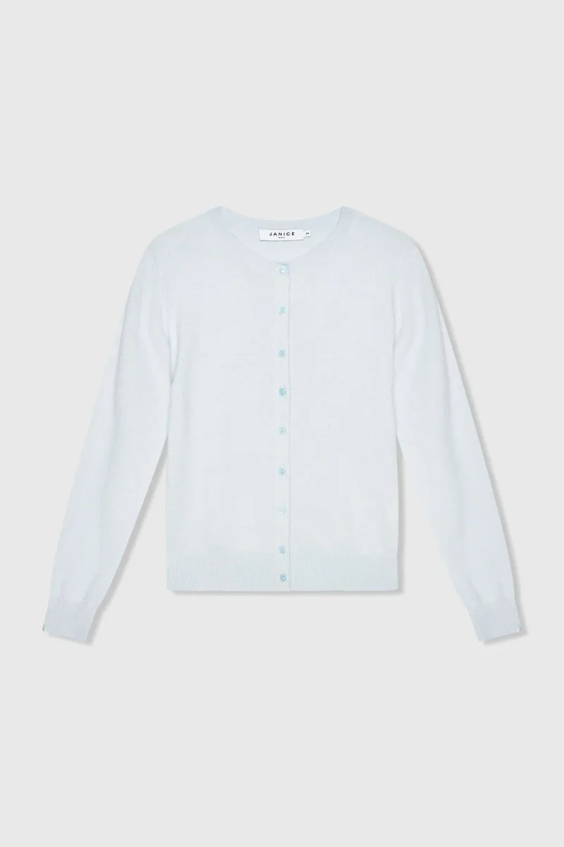 Cashmere Dames Vest Licht Blauw Lucas