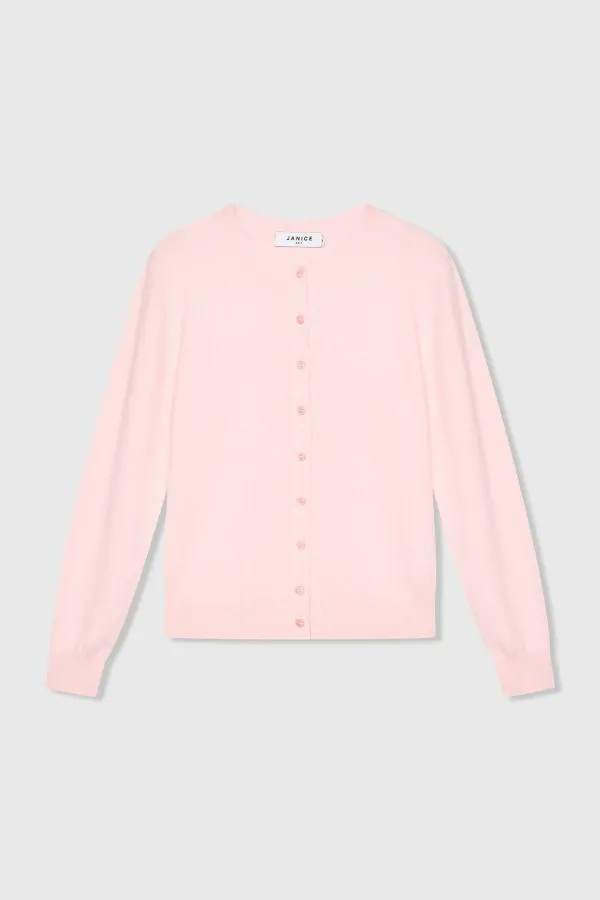 Cashmere Dames Vest Roze Lucas