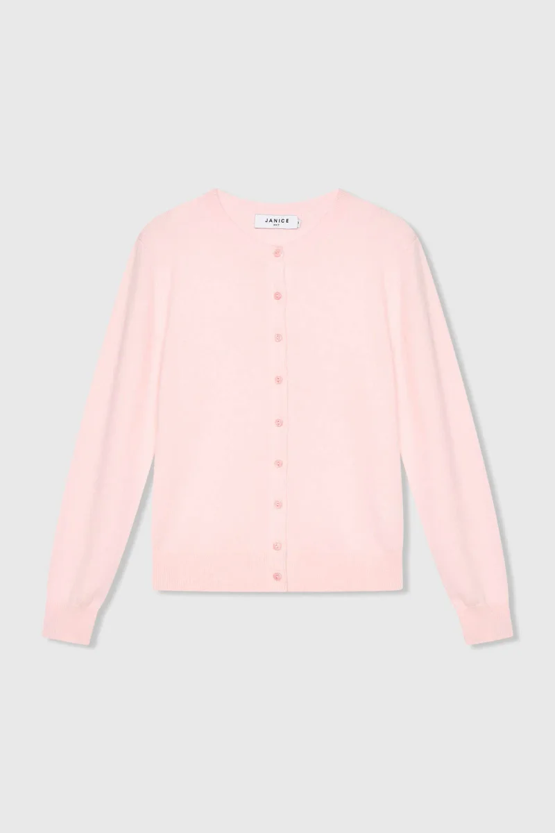 Cashmere Dames Vest Roze Lucas