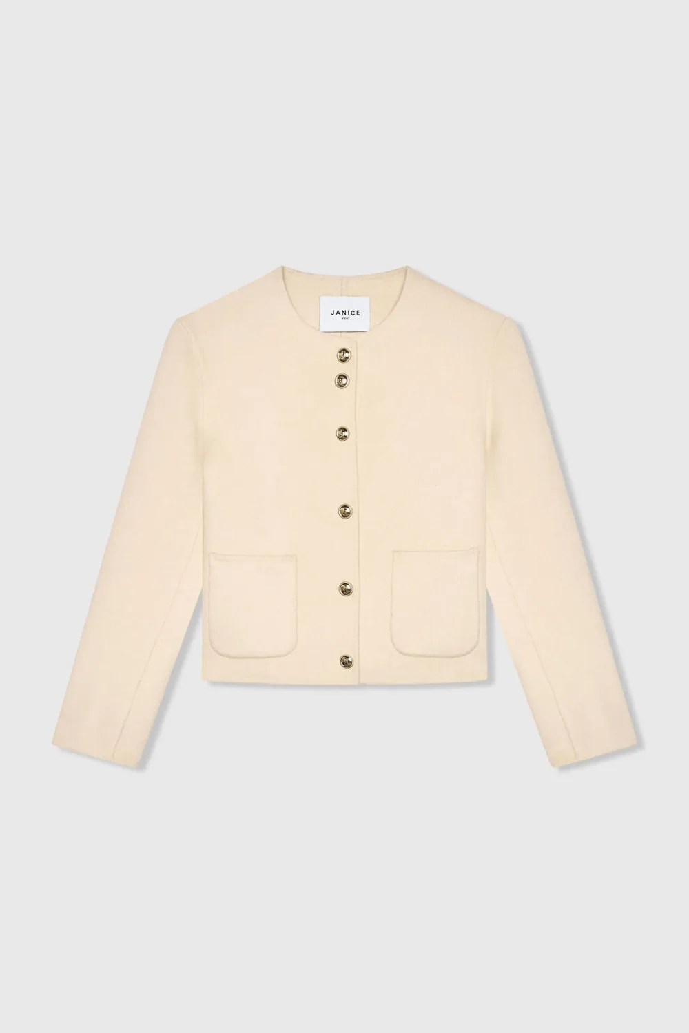 Cashmere Dames Jas Kort Vince Double Face Beige