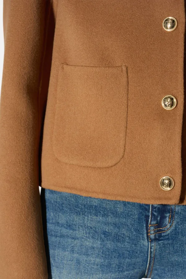 Cashmere Jack Dames Kort Vince Double Face Cognac