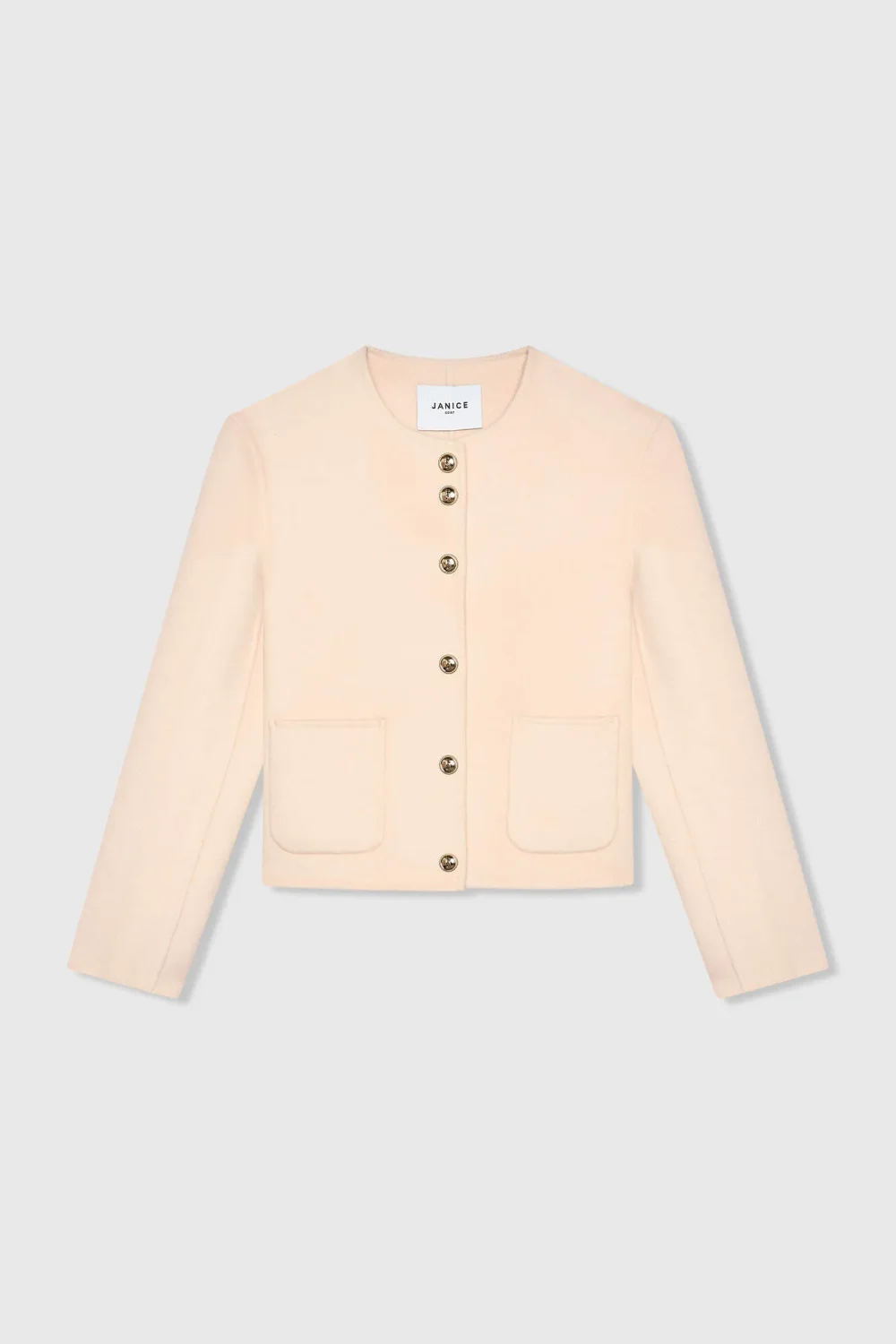 Cashmere Jas Dames Kort Vince Double Face Peach
